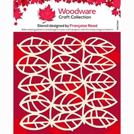 Woodware Stencil - Leaf Panel FRST044