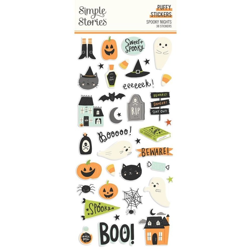 Simple Stories Puffy Stickers - Spooky Nights - 1