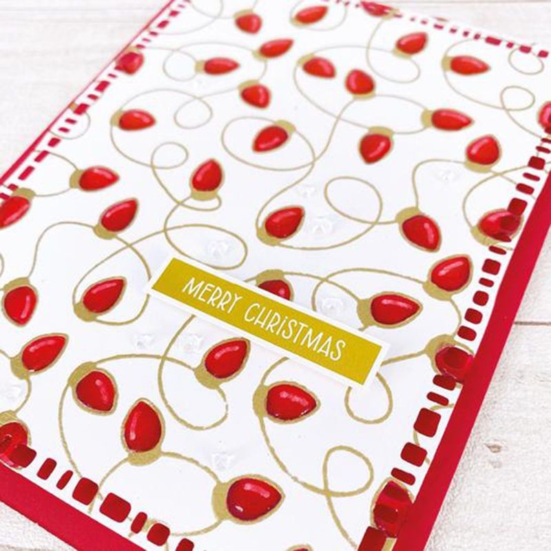 Moda Scrap Clear Stamp Christmas Light Pattern - 3