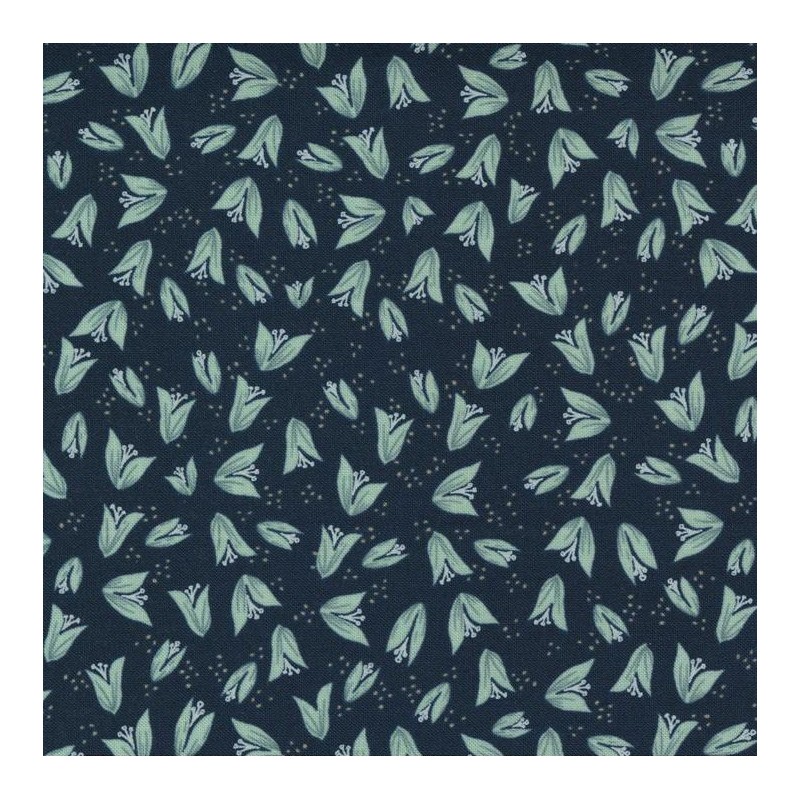 Tessuto Moda Fabrics Midnight Tulipani - 1