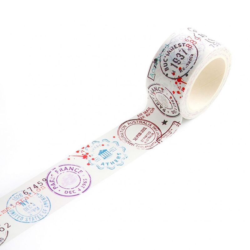 Aall & Create Washi Tape - Passport Stamps - 1