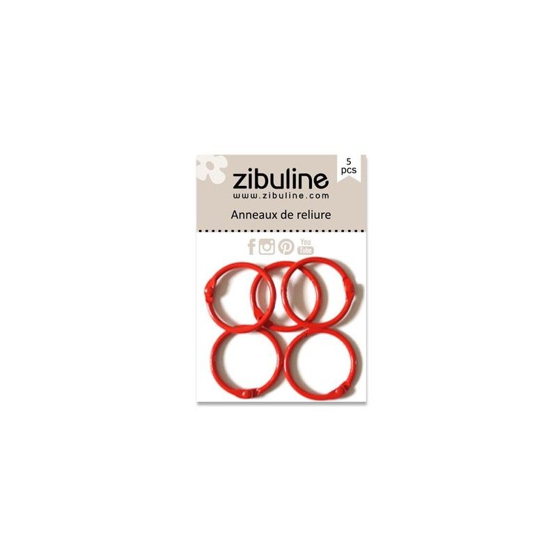 Zibuline - Anelli Apribili 25mm Rossi - 1