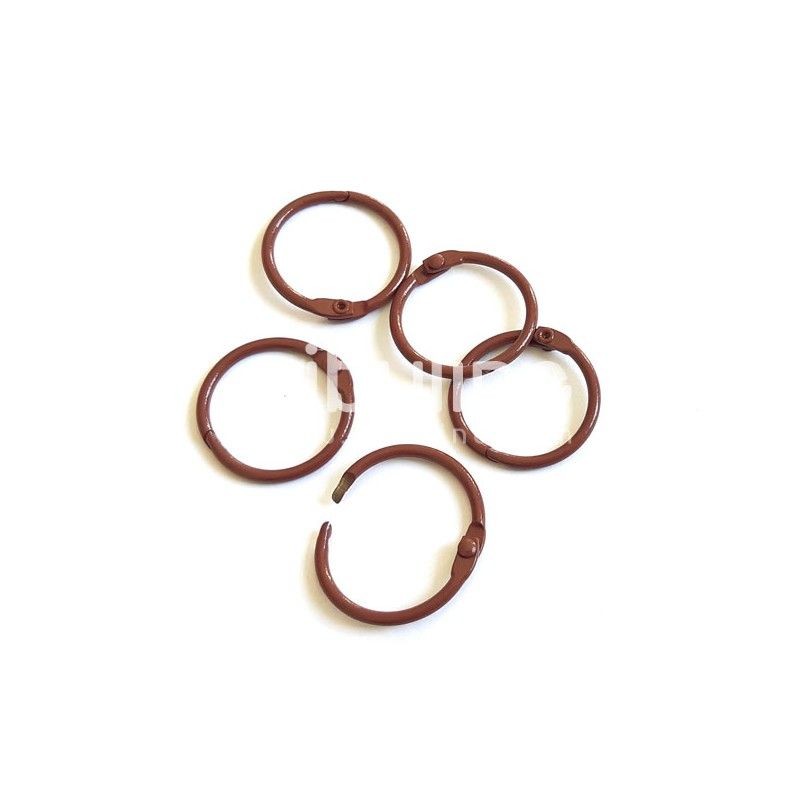 Zibuline - Anelli Apribili 25mm Marrone - 1