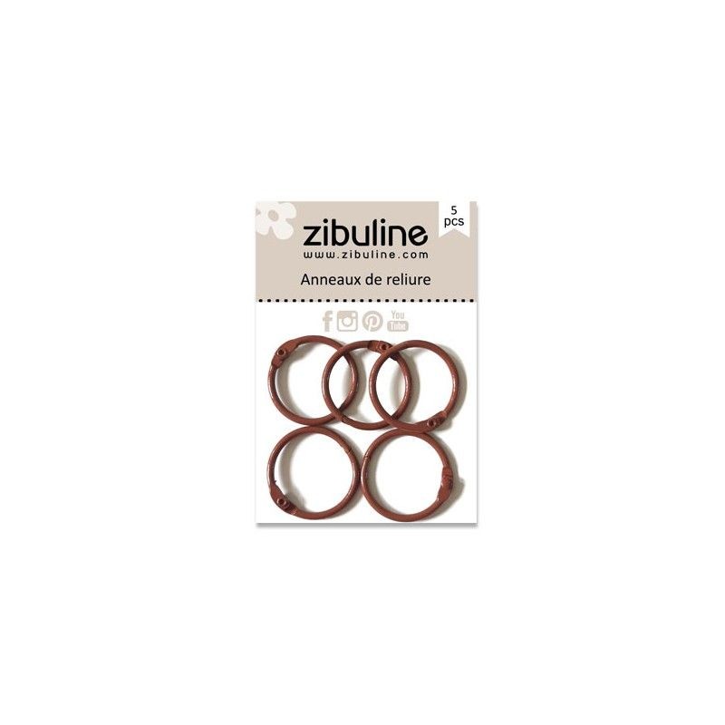 Zibuline - Anelli Apribili 25mm Marrone - 2
