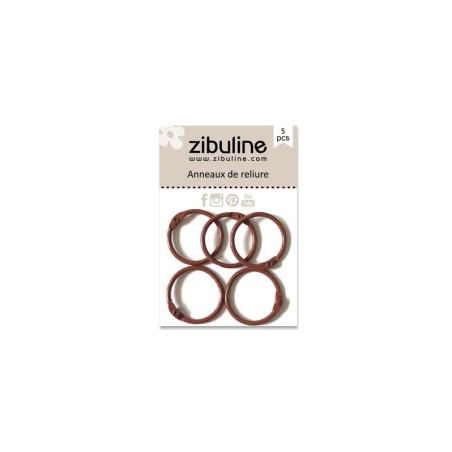 Zibuline - Anelli Apribili 25mm Marrone - 2