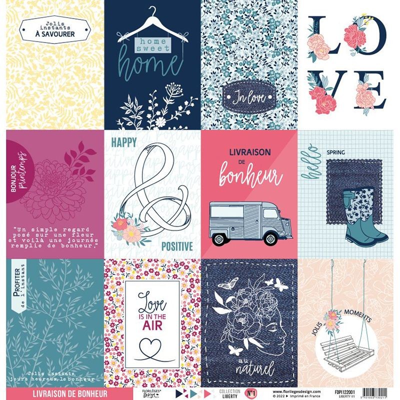 Floriléges Carte da Scrap - Liberty - 2