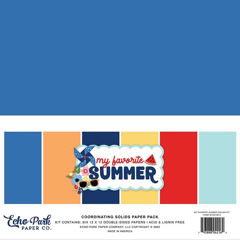 Echo Park paper Pad - My favorite Summer Coordinating - 4