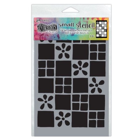 Ranger Dylusions Stencil - Square Dance Small - 1