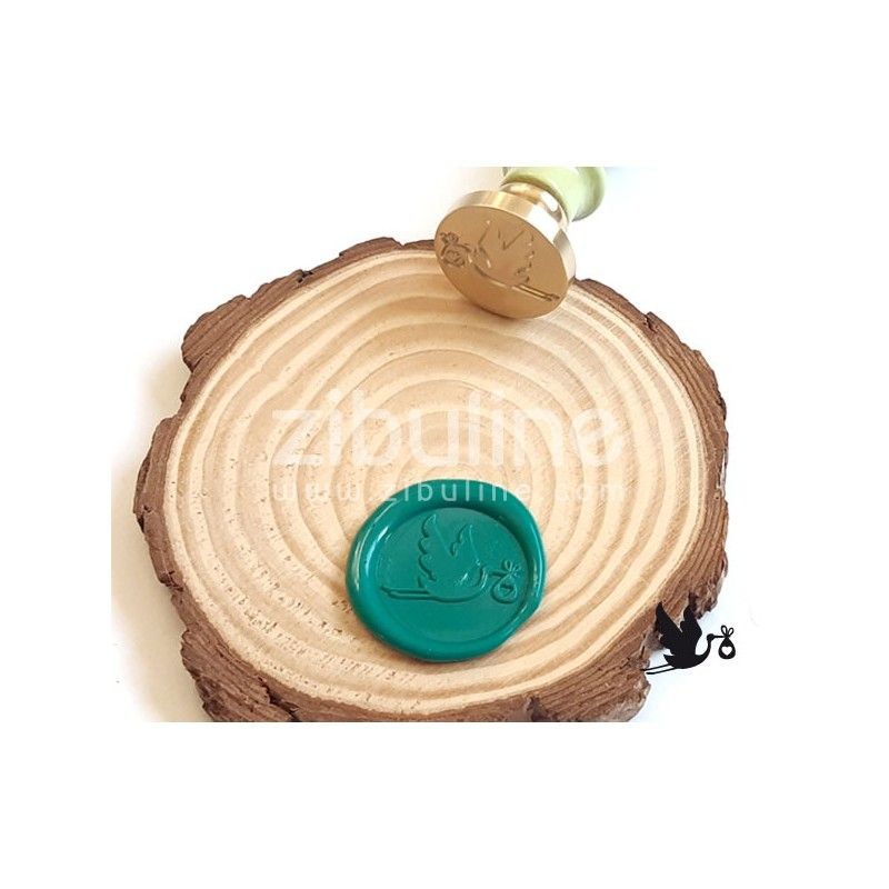 Zibuline - Sigillo in Ottone Cigogne - 2