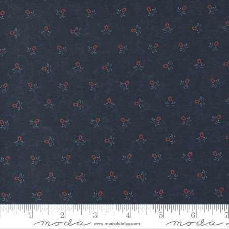 Tessuto Moda Fabrics Blue Flower - 1