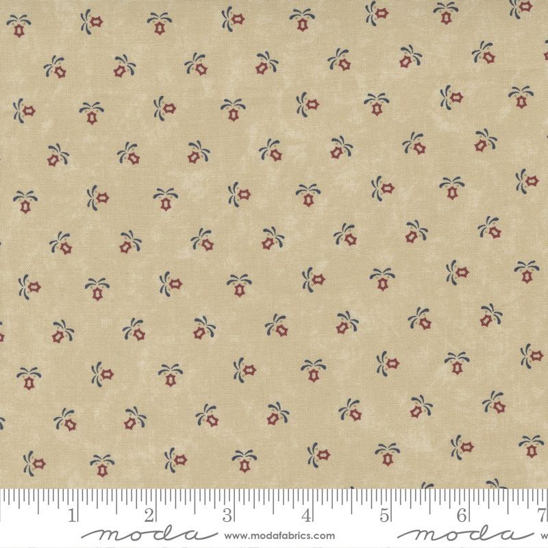 Tessuto Moda Fabrics Tan Flower - 1