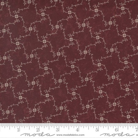 Tessuto Moda Fabrics Red Tan Branch - 1
