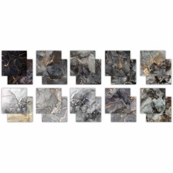 Craft Paper Pad Ink Drops - Monochrome - 2 2