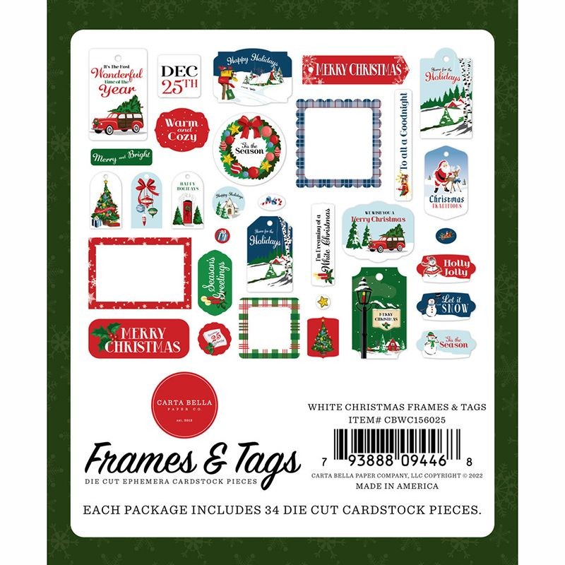 Carta Bella Frames e Tag - White Christmas - 2