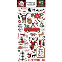 Echo Park Chipboard Accents - Lumberjack Christmas - 1