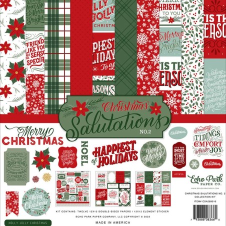 Echo Park Paper Pad - Christmas Salutation NO.2 - 2