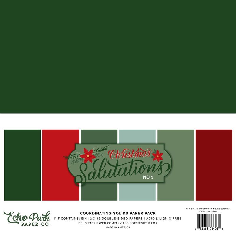 Echo Park Paper Pad - Christmas Salutation No.2 Coordinating - 2