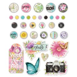 Simple Stories Decorative Brads - Life in Bloom - 2 2