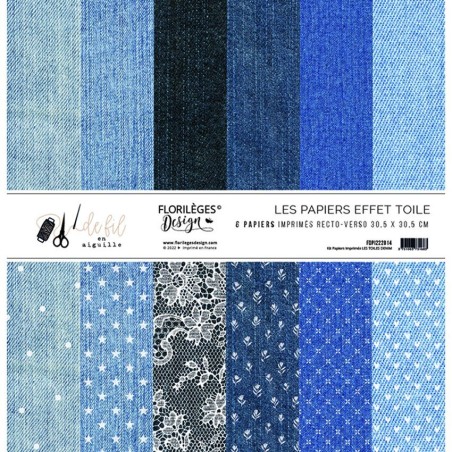 Floriléges Paper Pad - Effetto Jeans - 2