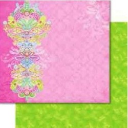 Carta da Scrap Glitterata Flora mot263 - 1