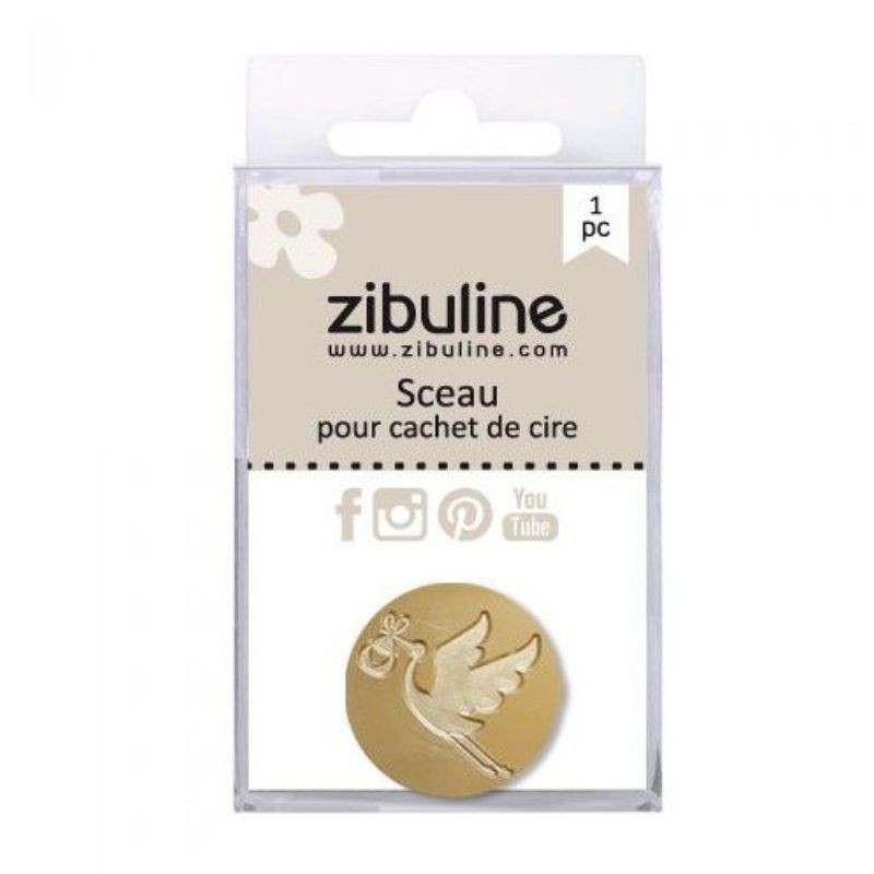 Zibuline - Sigillo in Ottone Cigogne - 2