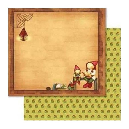 Ursus Carta da Scrap Glitterata Gnomes mot129 - 1