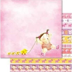 Ursus Carta da Scrap Glitterata Baby Girl mot101 - 1