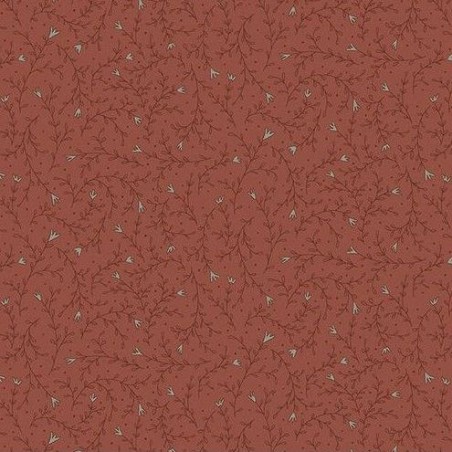 Tessuto Tessuto Red Winter Flowers Winter Wonderland - 1