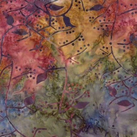 Moda Fabrics Tessuto Batik Pumpkin Pie Bittersweet Cranber - 1