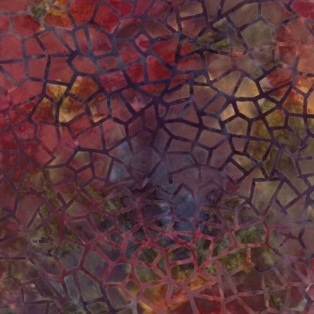 Moda Fabrics Tessuto Batik Pumpkin Pie Cobblestone Cranber - 1