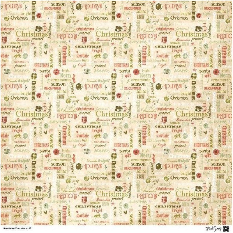 Moda Scrap Carte 12”x12” – Xmas Vintage - 8