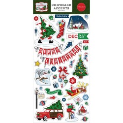 Carta Bella Chipboard Accents - White Christmas - 1