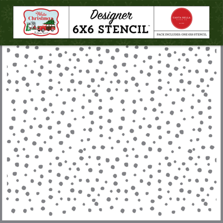 Carta Bella Stencil - White Christmas Days - 1